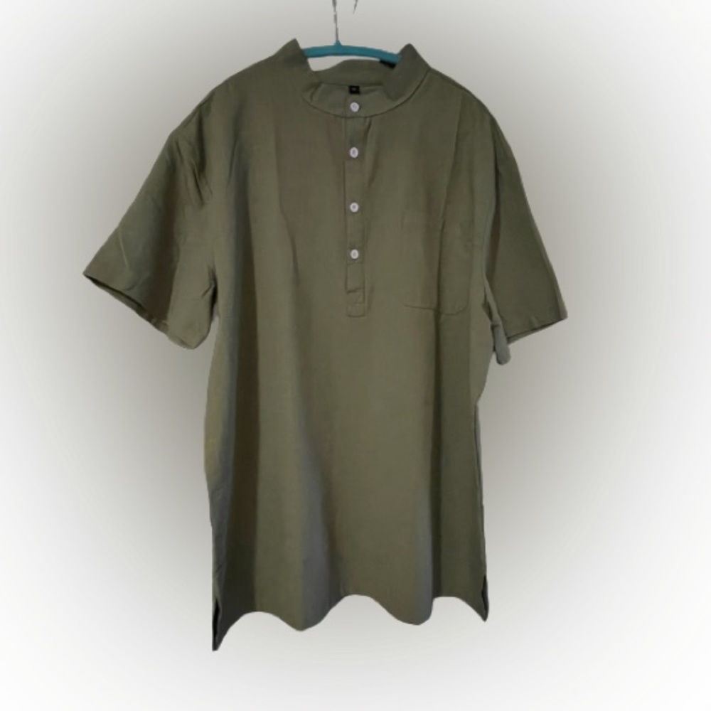 Men's Mandarin Collar Shirt NWOT Size XL